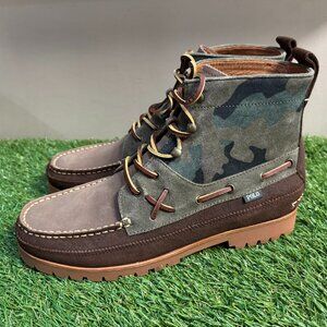 Polo Ralph Lauren Country Ranger MID Camo Brown Leather Suede Boots Men's
